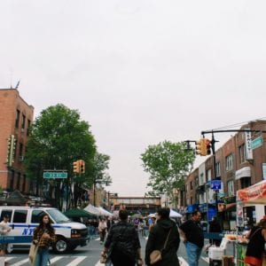 A street market in Queens