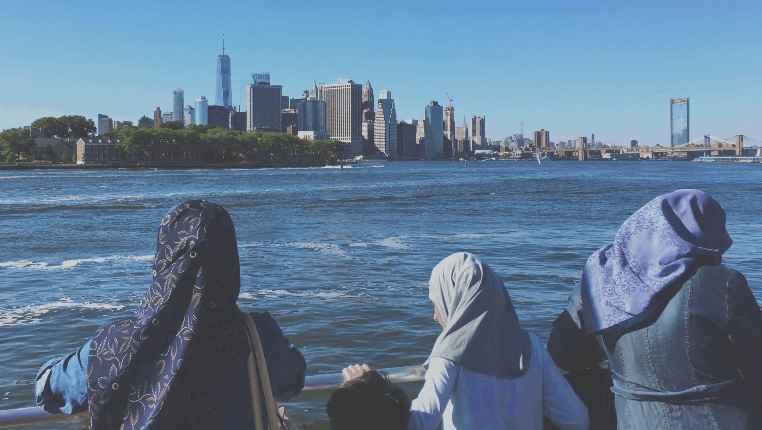 women overlooking nyc