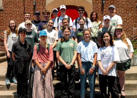 Teen mission trip group
