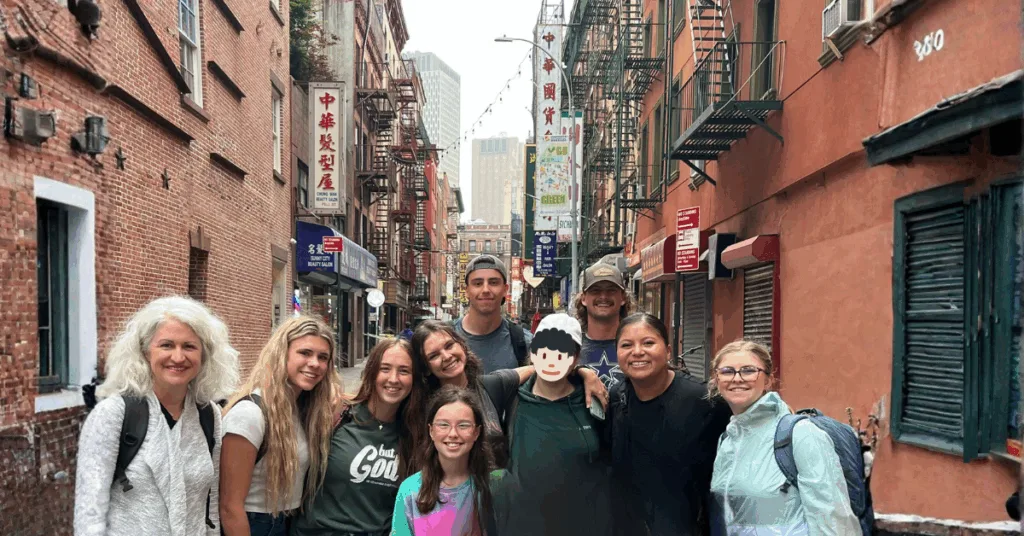 young adults on mission trip